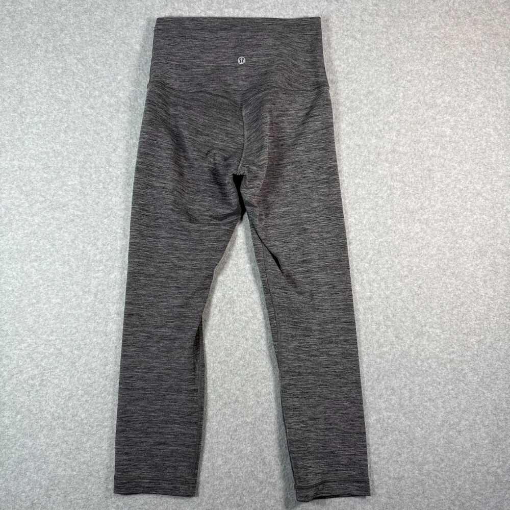 Lululemon Align High Rise Nulu Crop Leggings Heathered Gray Size 4